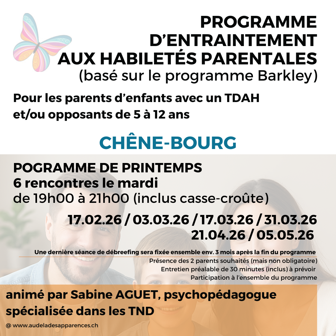 👨‍👩‍👧 Programme d’Entrainement aux Habiletés Parentales – Inspiré de la méthode Barkley / CHÊNE-BOURG