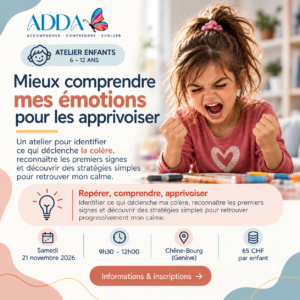 Atelier enfants – Mieux comprendre mes émotions pour les apprivoiser